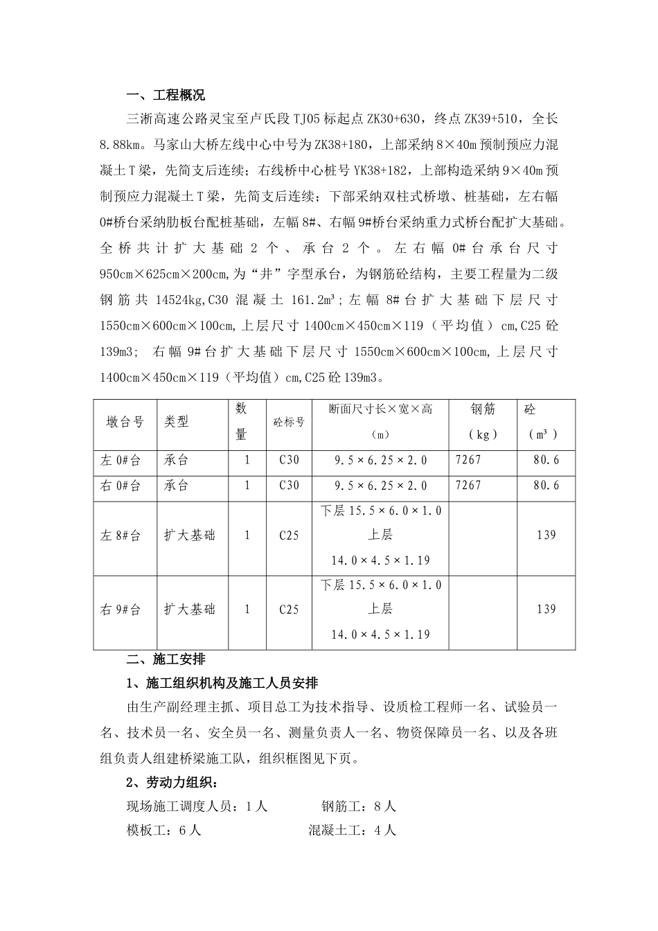 XXX大桥承台及扩大基础施工方案_第2页
