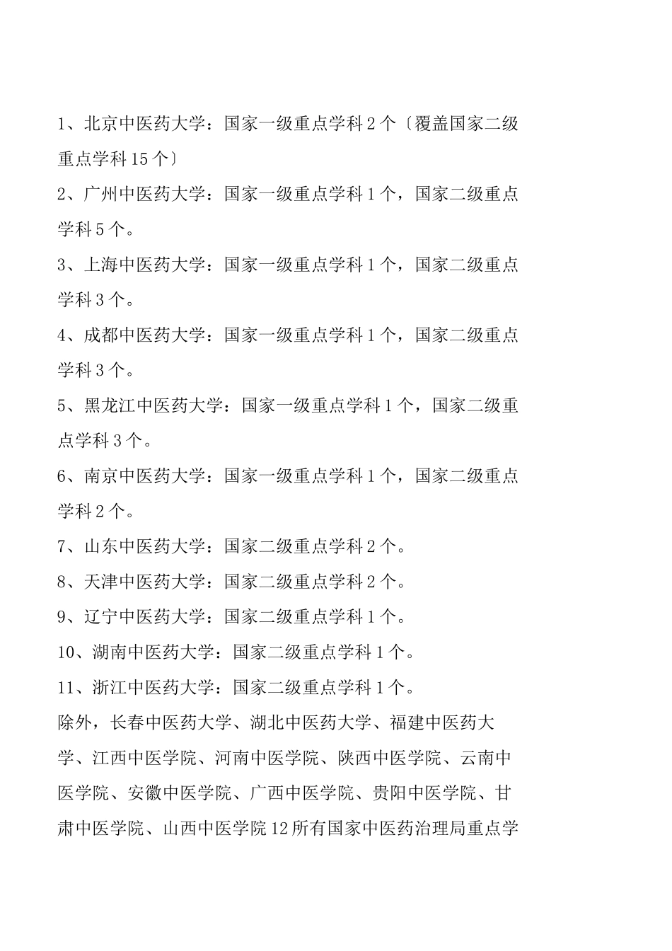 XXX年中医药大学排名_第3页
