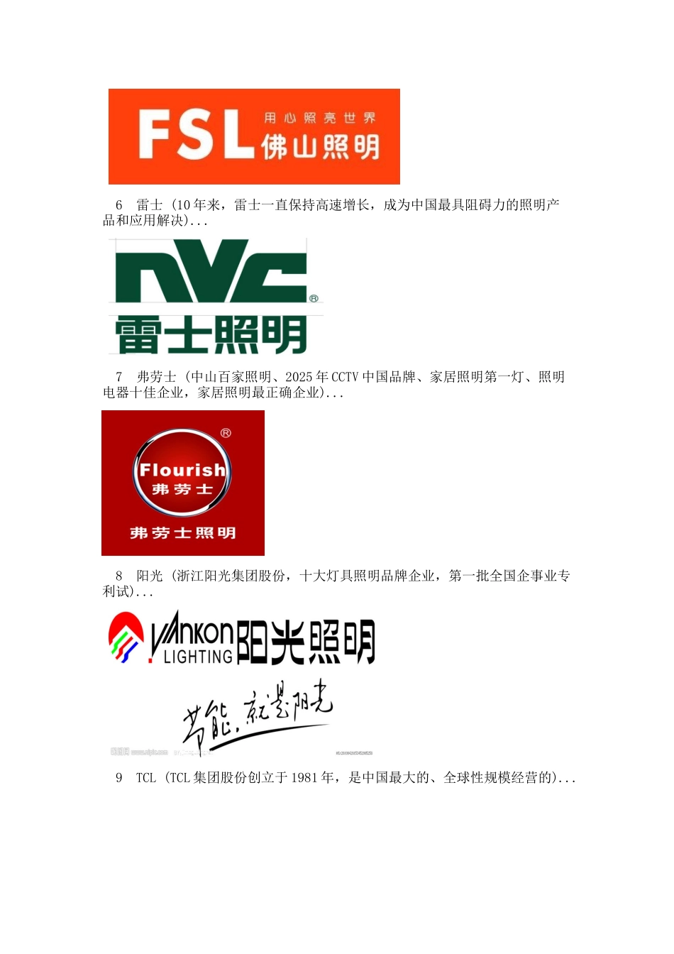 XXX年中国十大灯饰品牌排名_第2页