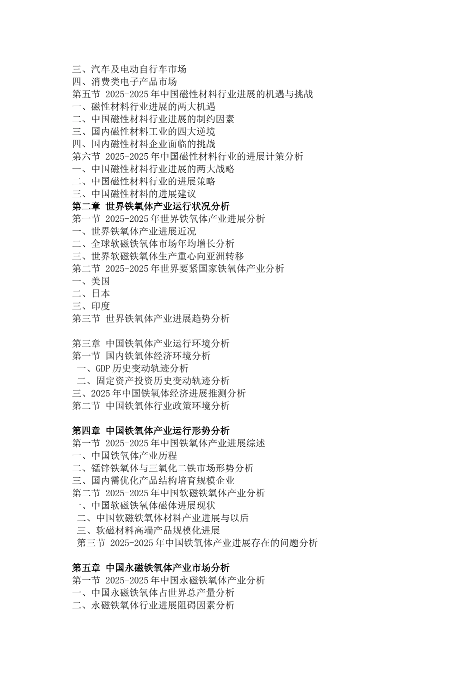 XXX年中国铁氧体运行态势与投资前景分析报告_第2页