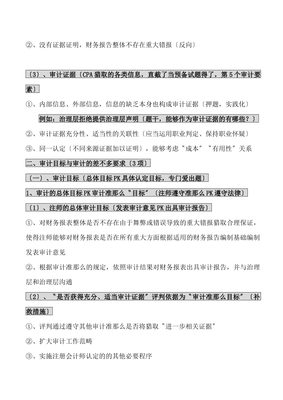 XXX年最新注会审计学习笔记_第2页