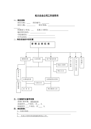 XX企业工作说明书