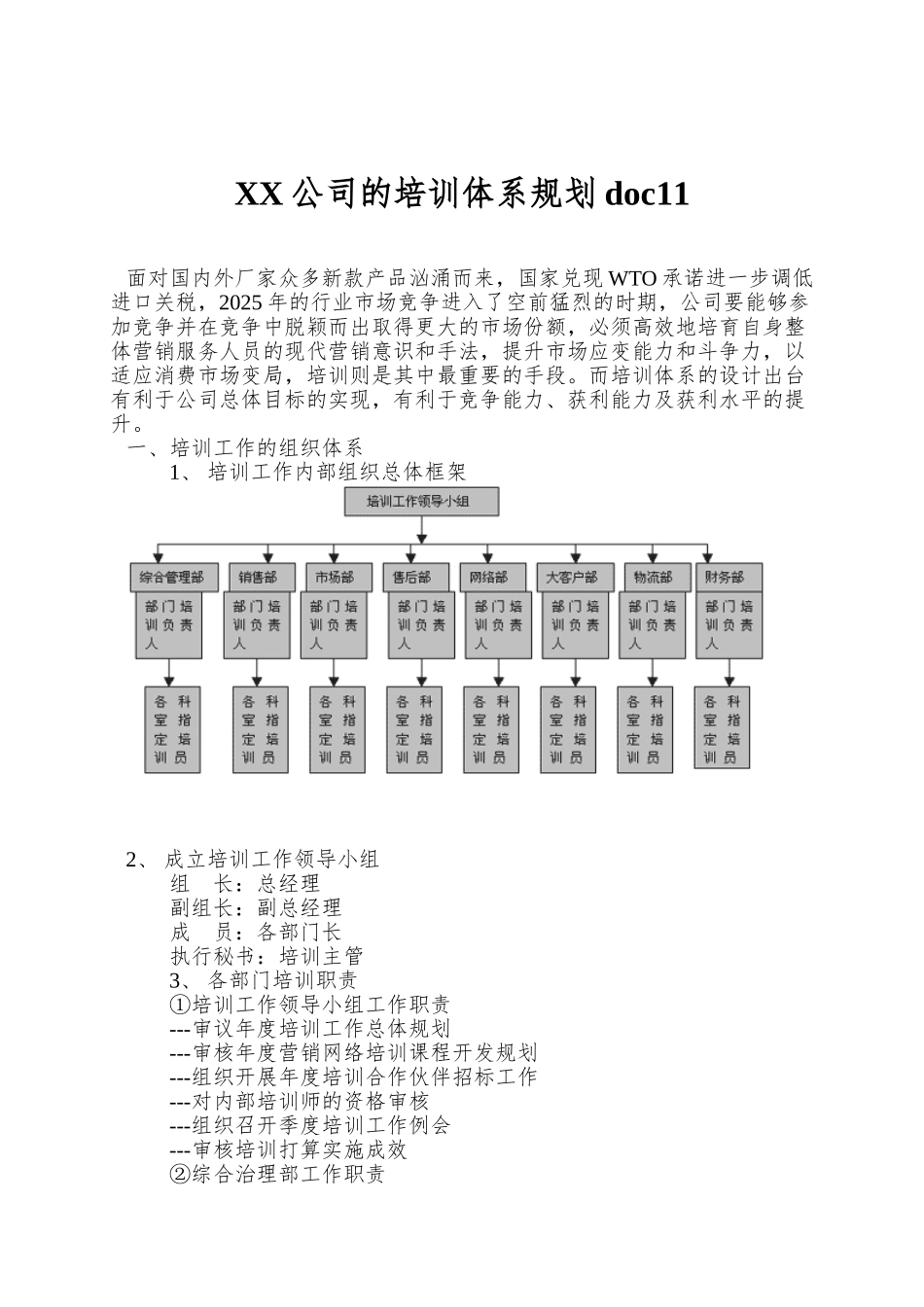 XX公司的培训体系规划doc11_第1页