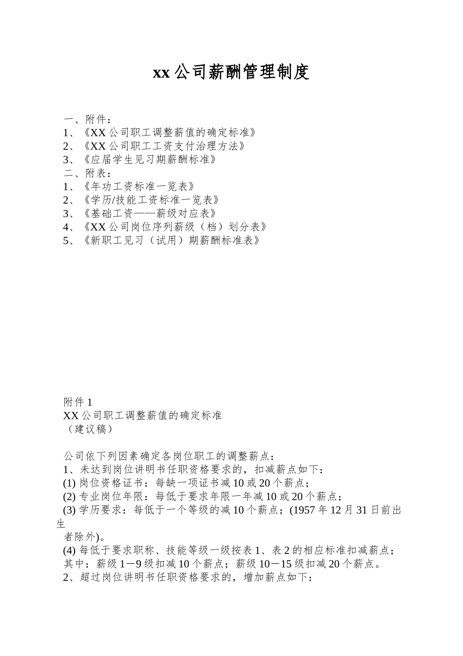 xx公司薪酬管理制度_第1页