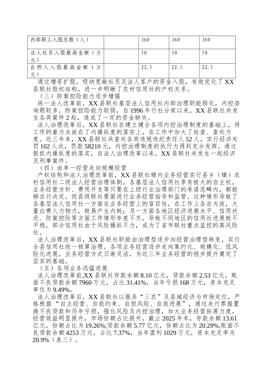 XX县信用社法人治理改革调研报告doc_第3页