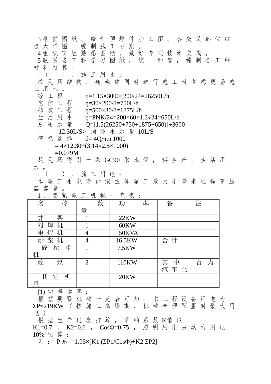 XX大厦地下室工程施工组织设计_第3页