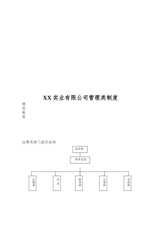 XX实业有限公司管理类制度