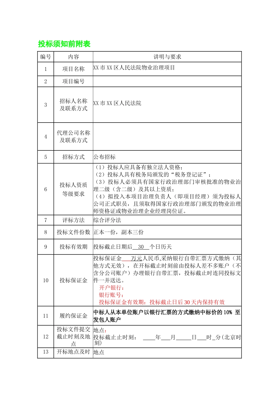 XX市XX区人民法院物业管理项目招标文件_第3页