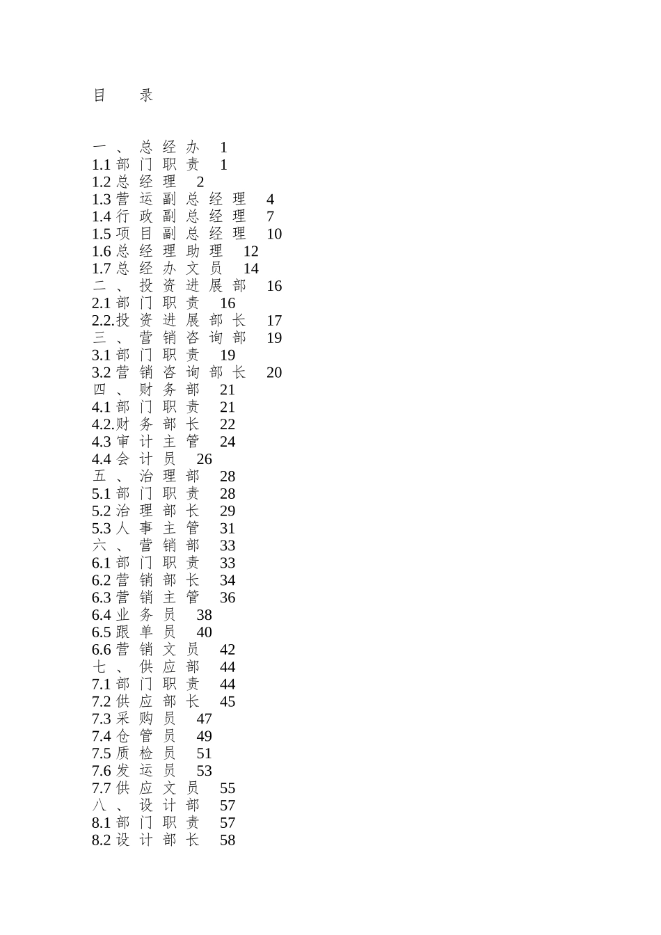 XX市某服装辅料有限公司职位说明书汇编_第2页