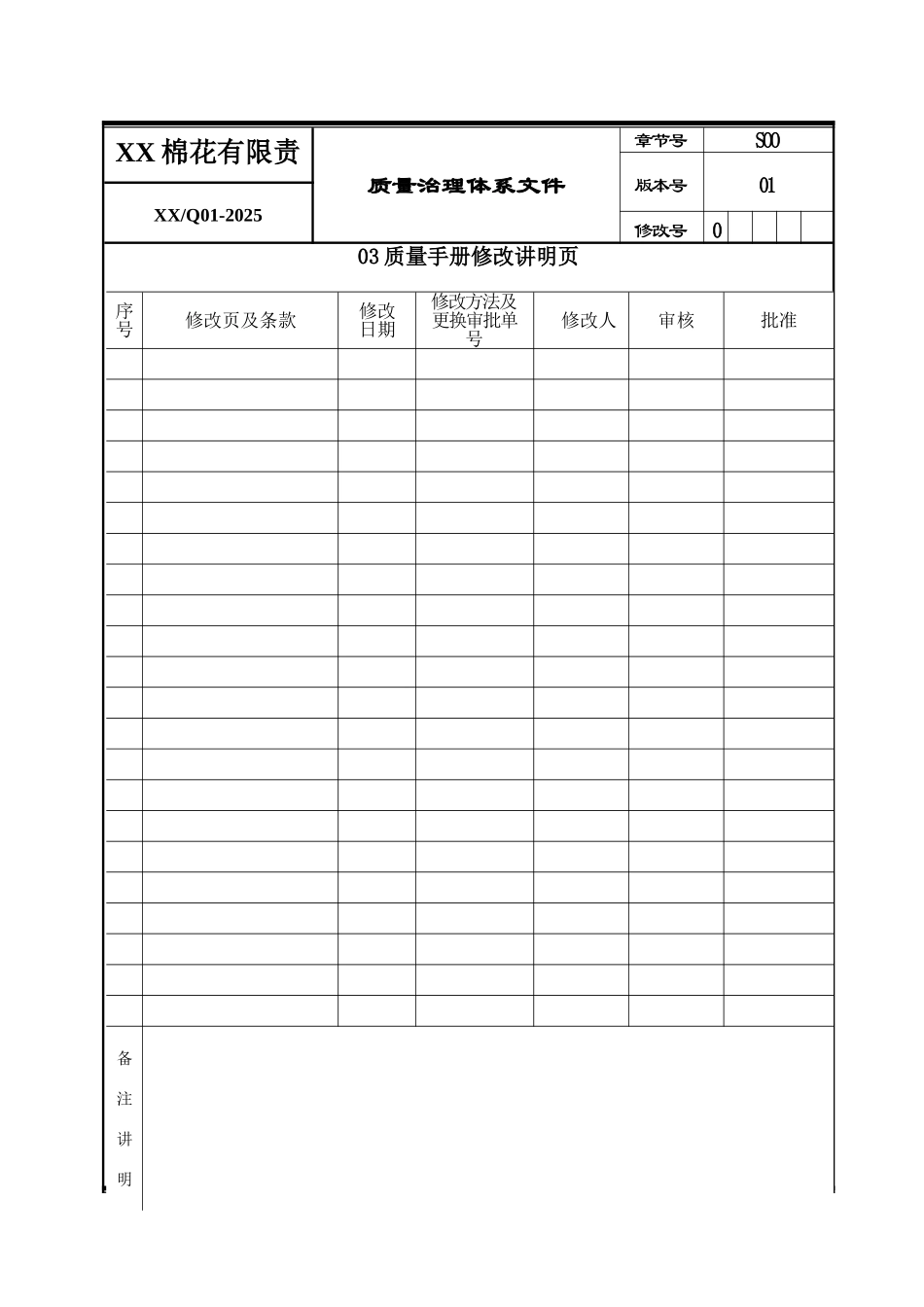 XX棉花有限责任公司质量手册_第3页