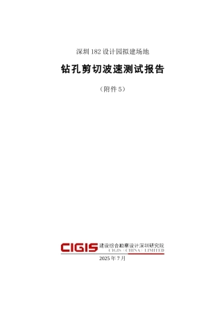 xx设计园拟建场地剪切波速测试报告