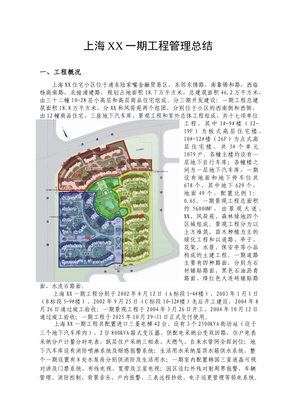 [上海]高层住宅小区工程施工管理总结_第1页
