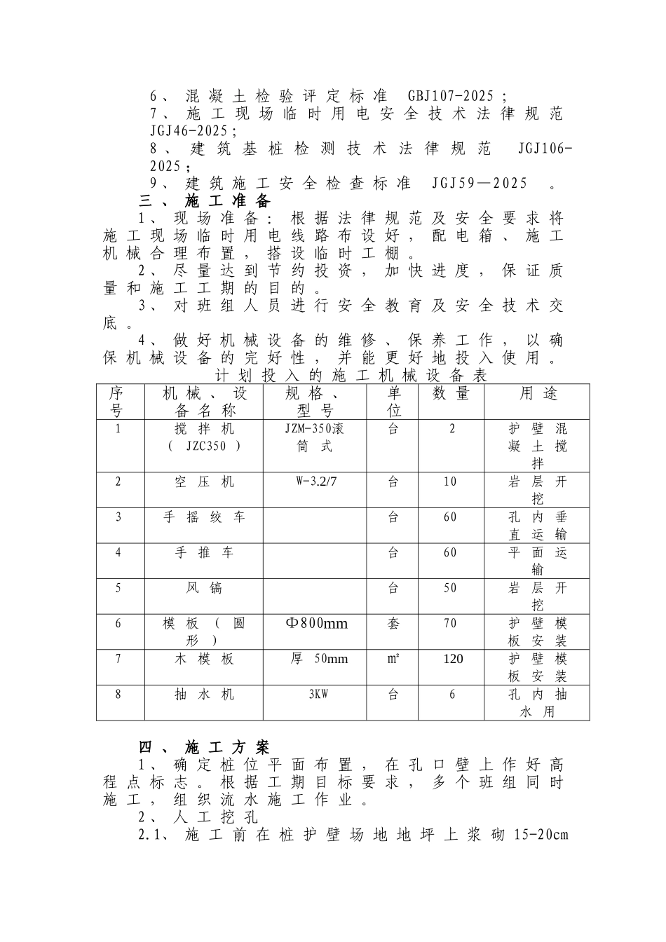 [云南]高层住宅楼人工挖孔桩基础施工方案_第3页