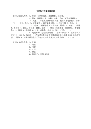 [造价入门]钢结构工程量计算规则