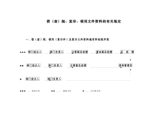 —北京xx房地产关于借阅、复印、领用文件资料的有关规定