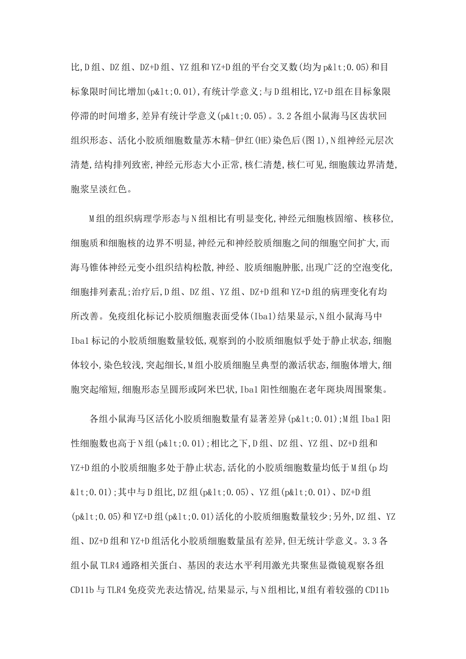 “通督启神”法电针对AD小鼠海马区小胶质细胞及TLR4通路的影响_第3页