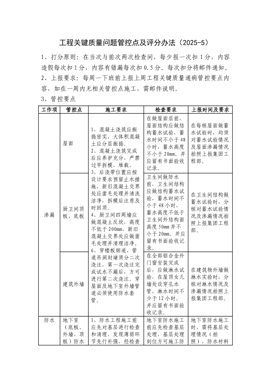 《关键质量问题评分表》_第1页
