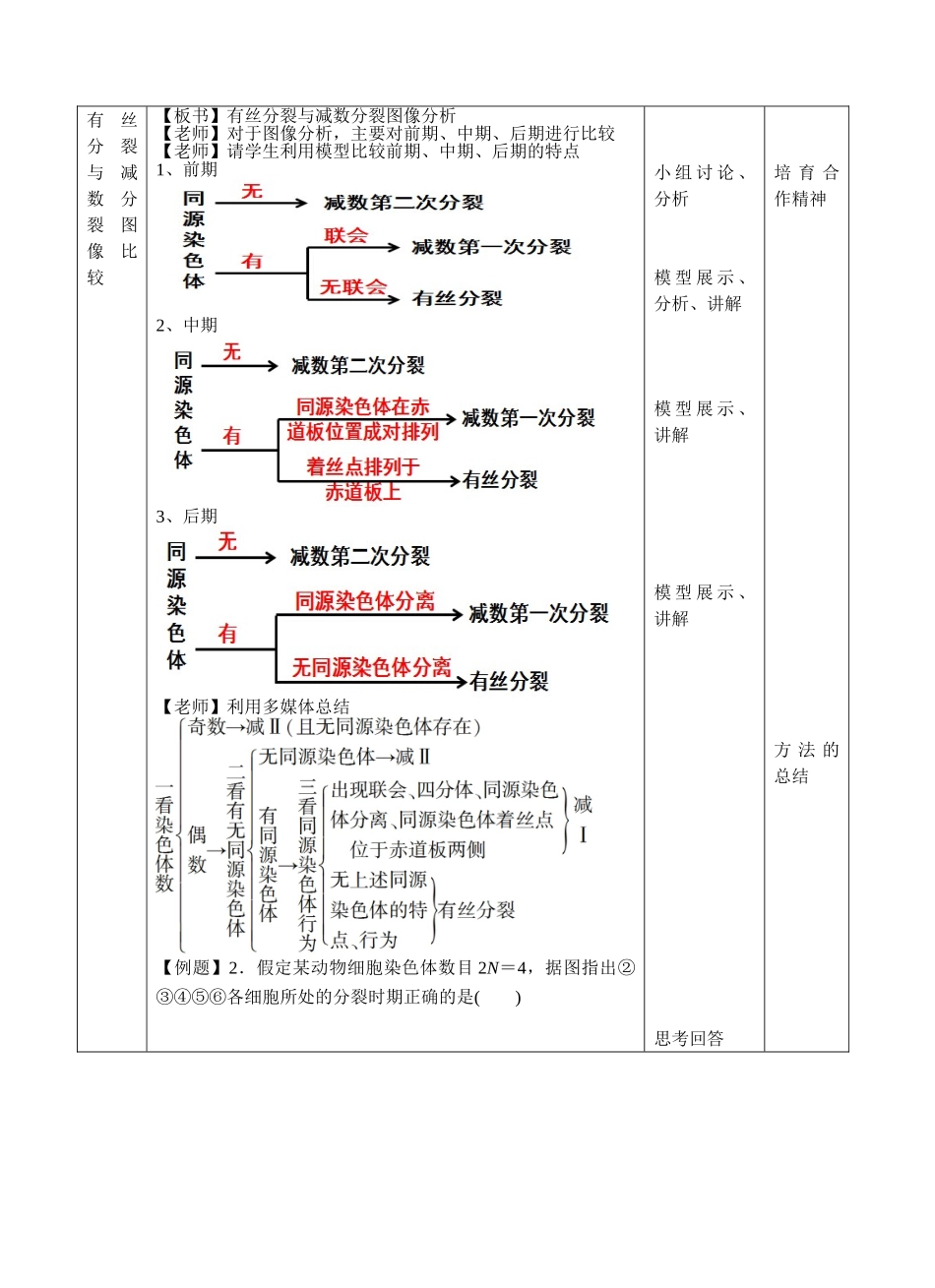 《减数分裂》公开课教学设计_第3页