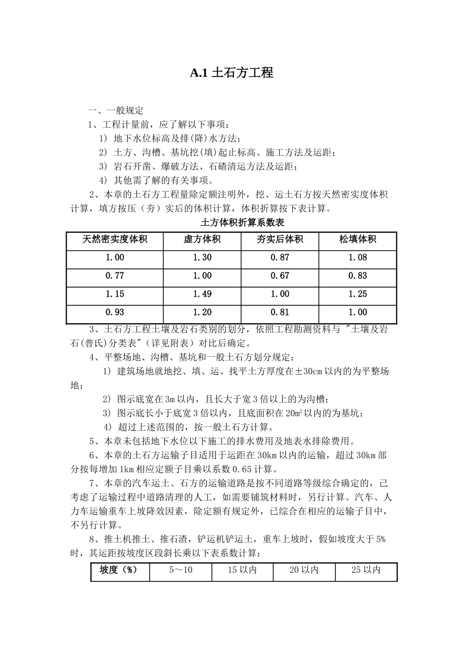 《广东省建筑与装饰工程综合定额2010》计算规则_第1页