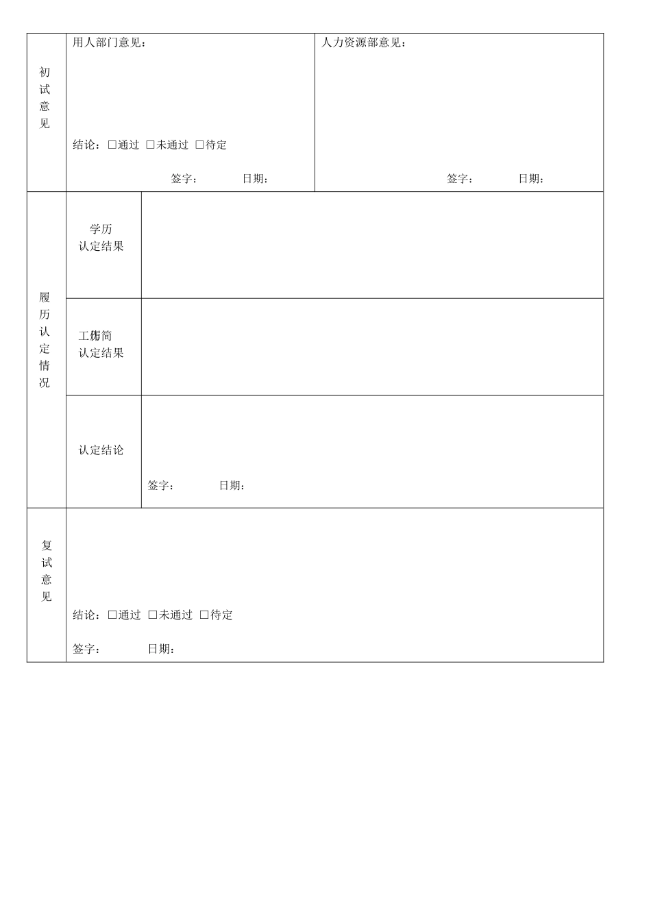 《应聘人员登记表》_第2页