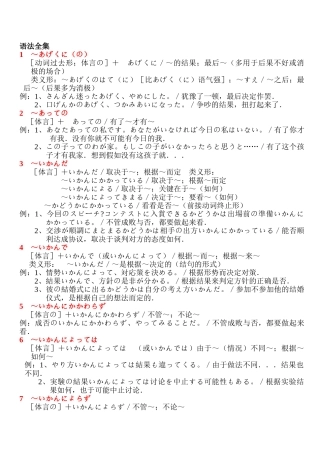 《日语语法全集》例解-&-同义对比