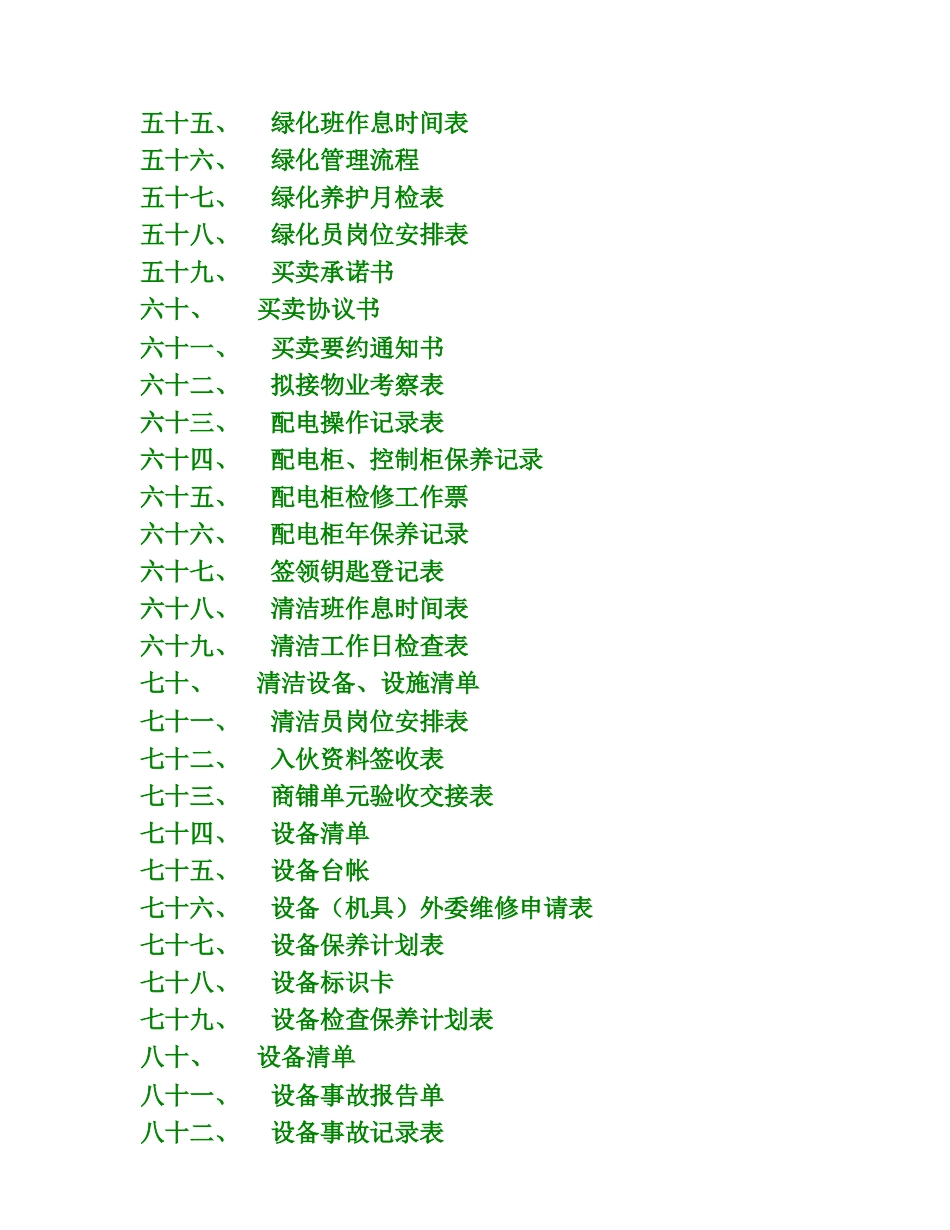 《物业管理》的表格大全_第3页