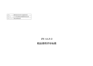 《精品课程评审标准》