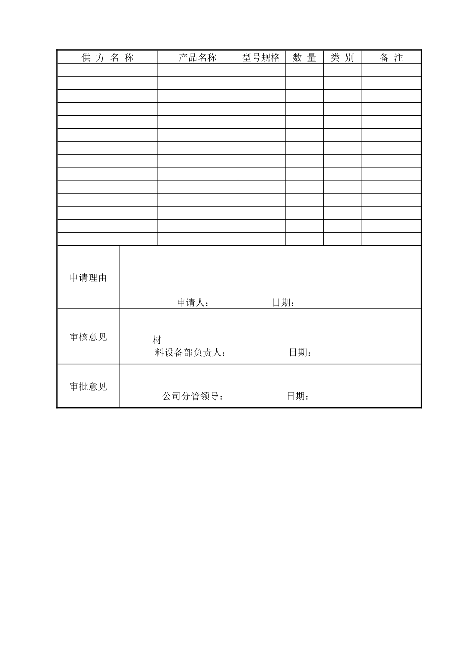 《采购计划表合格供方外采购计划表》_第2页
