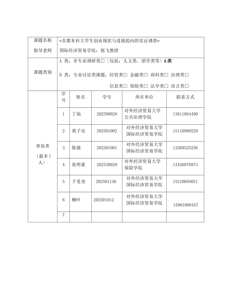《首都本科大学生创业现状与发展趋向的实证调查》结项_第2页