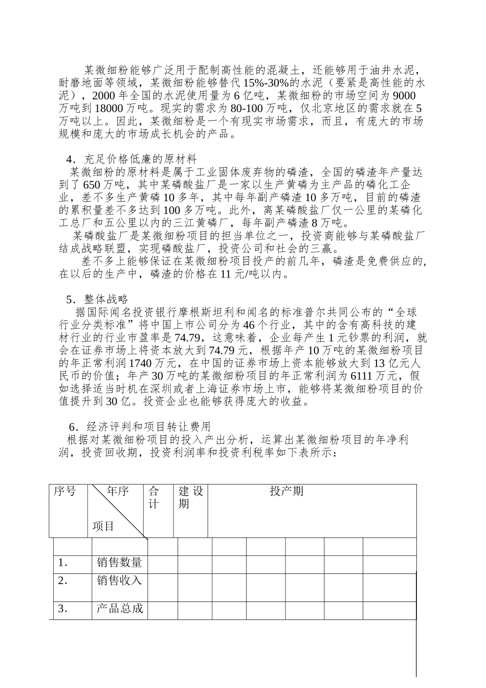 【北京某建筑科学技术研究院某微细粉项目商业计划书】_第3页