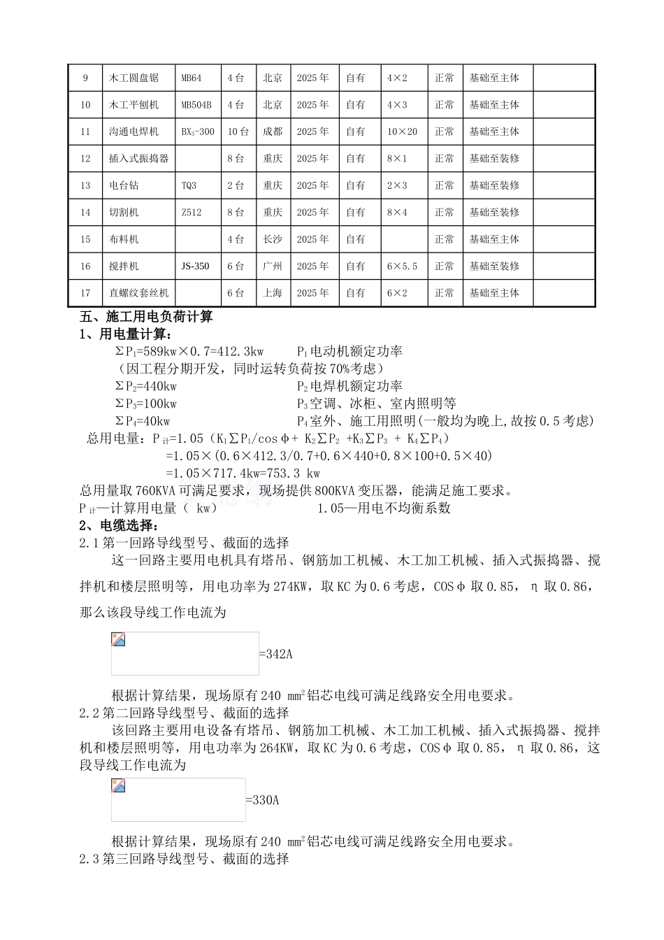 一期工程临时用电方案_第2页