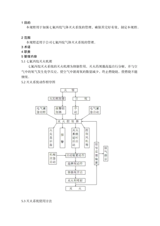 七氟丙烷气体灭火系统运行操作规程