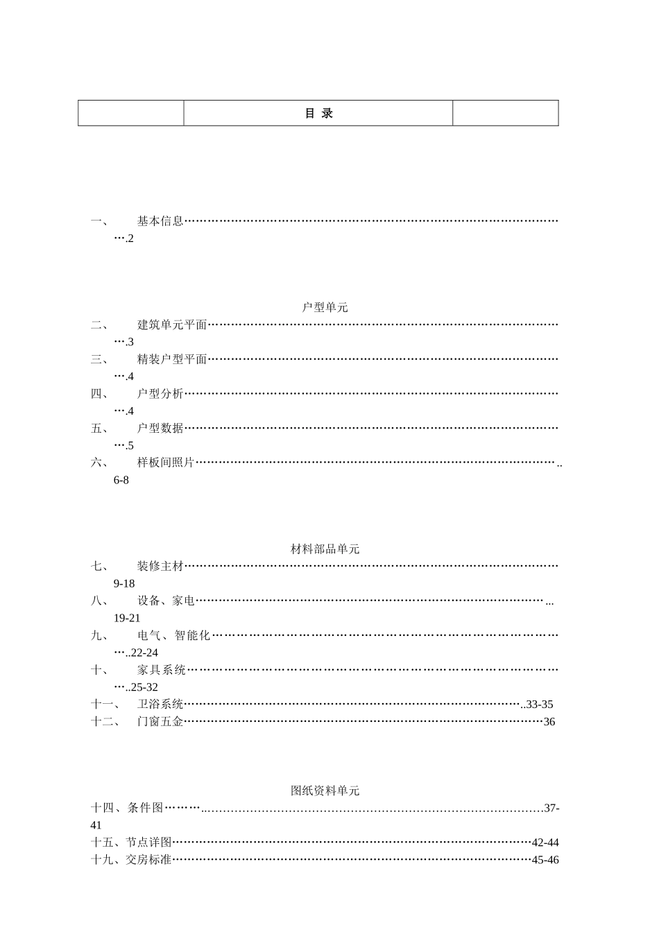 万科户型精装修材料配置标准_第3页