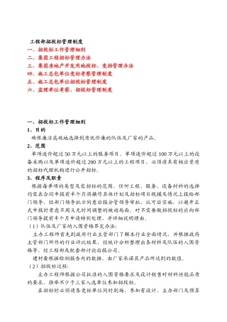万科招投标管理制度