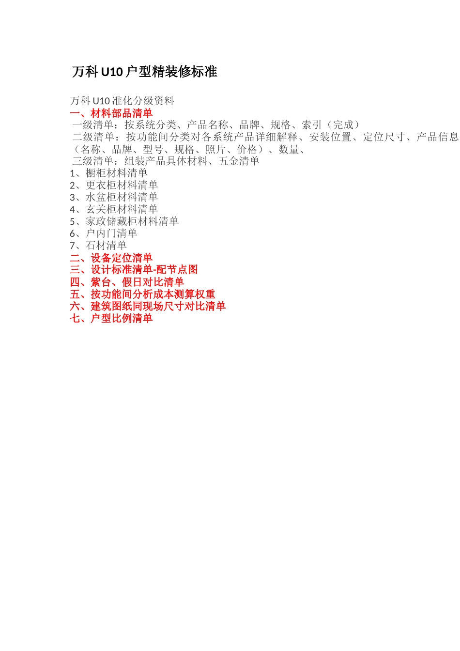 万科精装修标准_第1页