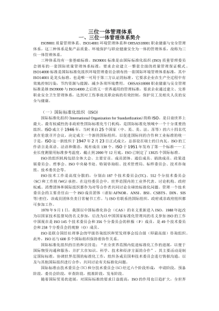 三位一体管理体系