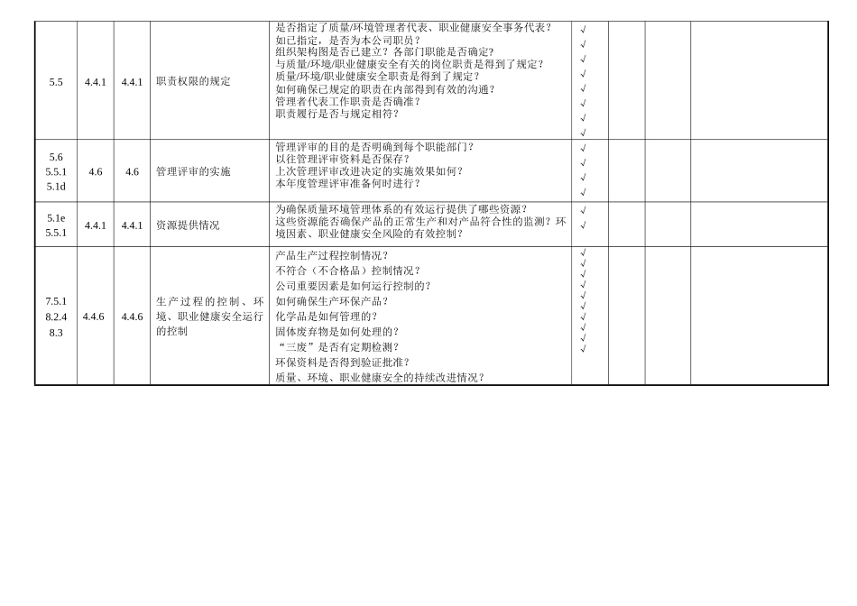 三体系内审检查表管理层_第3页