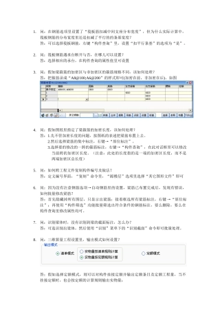 三维算量常见问题解答-第二季