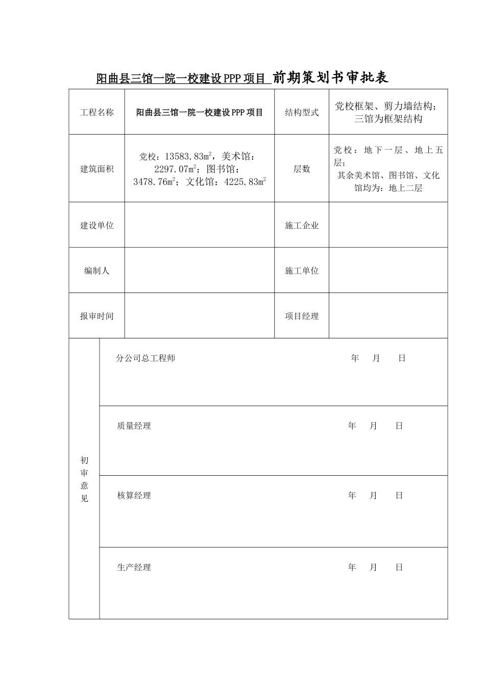 三馆一院一校建设PPP项目前期策划书_第1页
