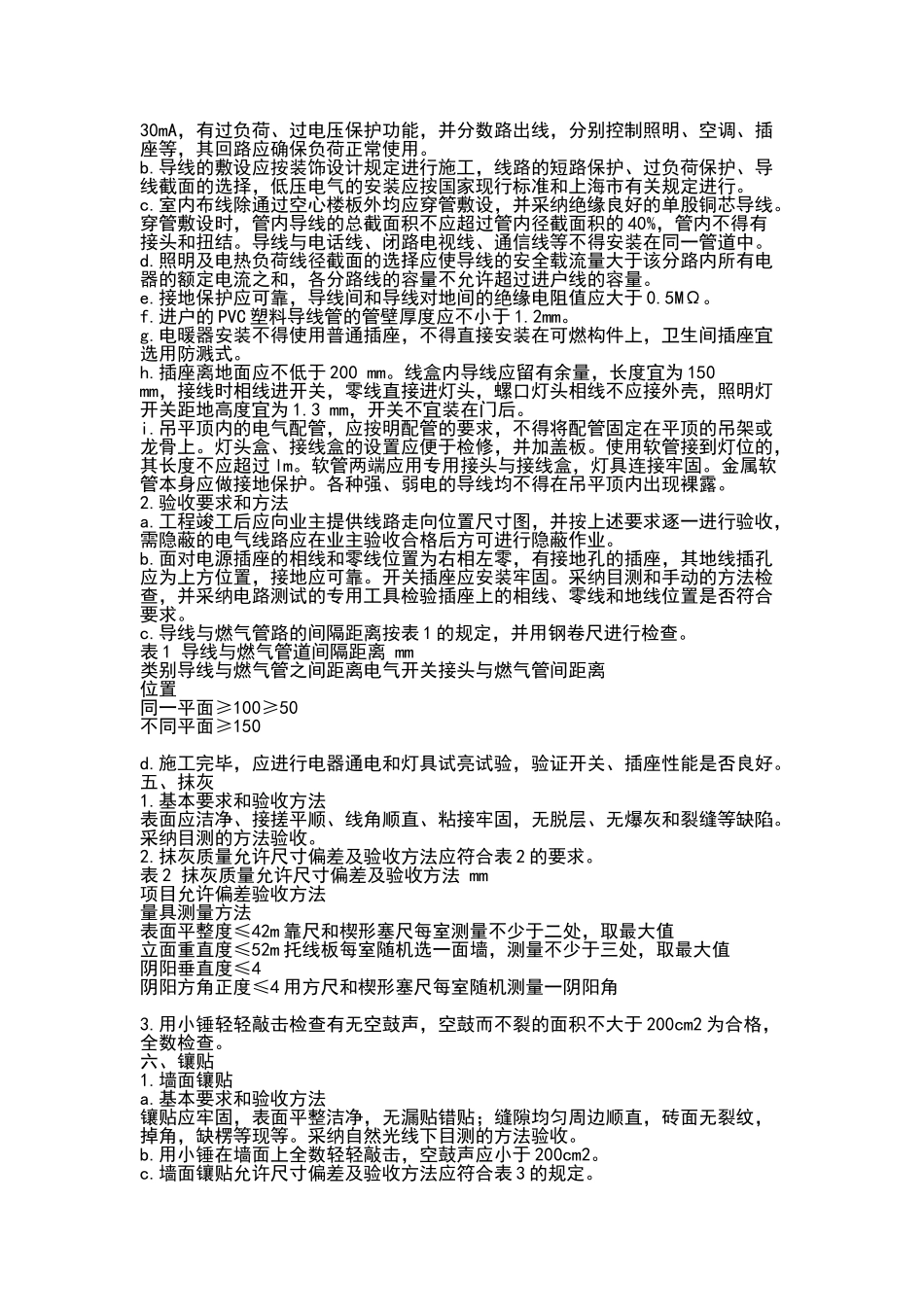 上海市住宅装饰装修验收地方标准_第2页