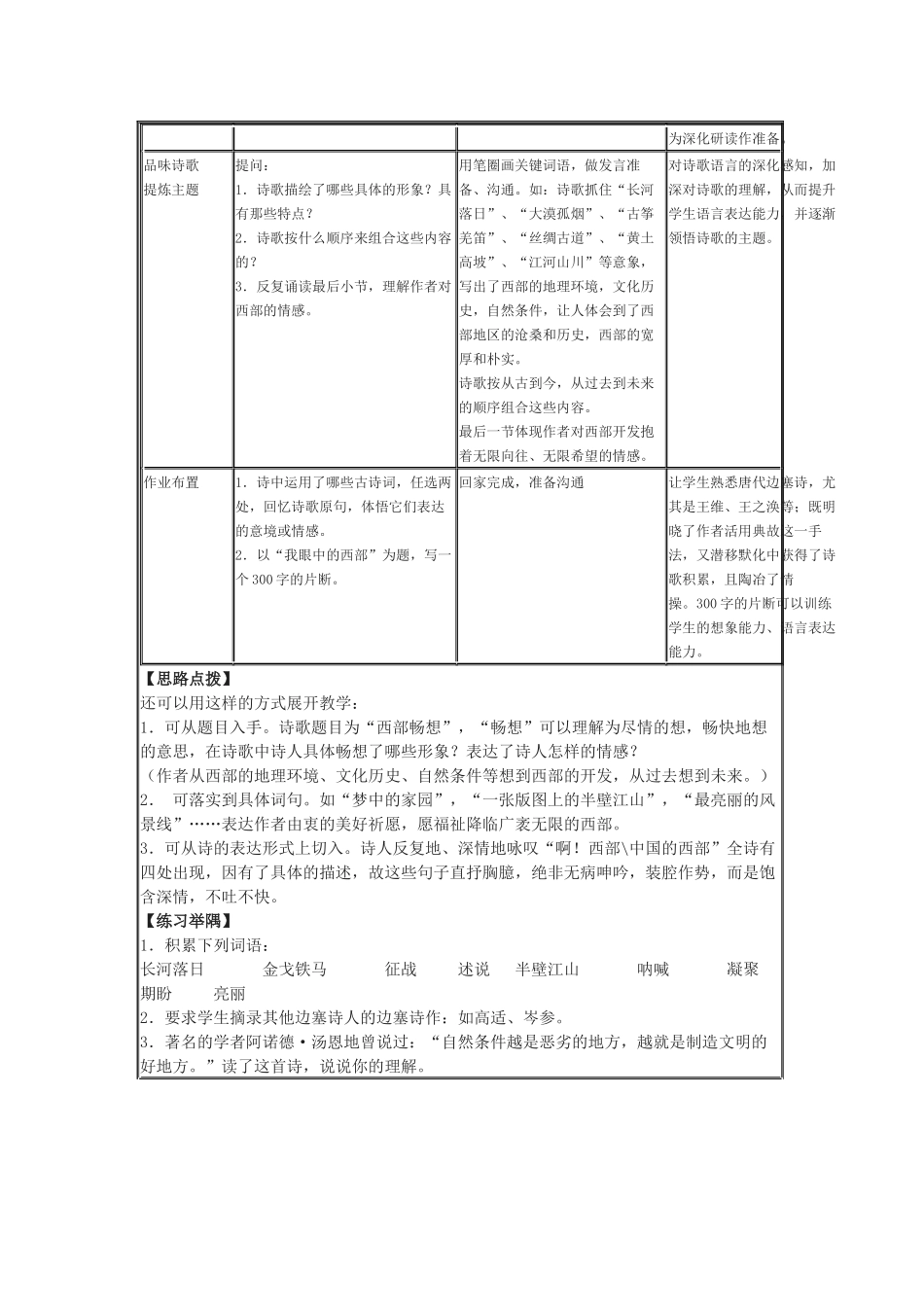 上海市南汇区第三中学《西部畅想》教案_第2页