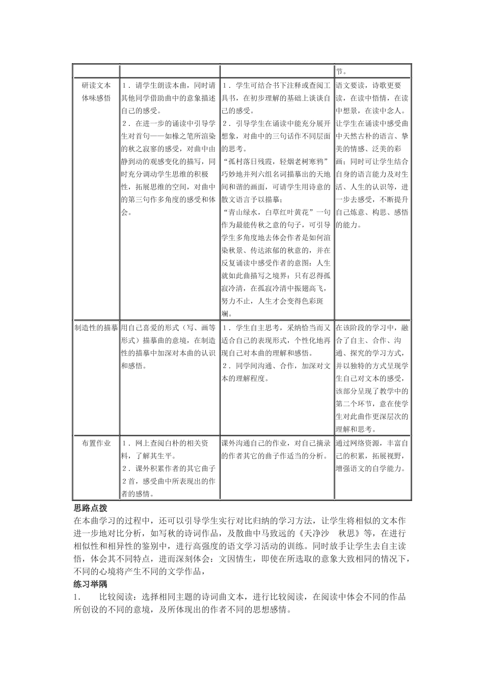 上海市成功教育东沟实验学校《天净沙·秋》教案_第2页