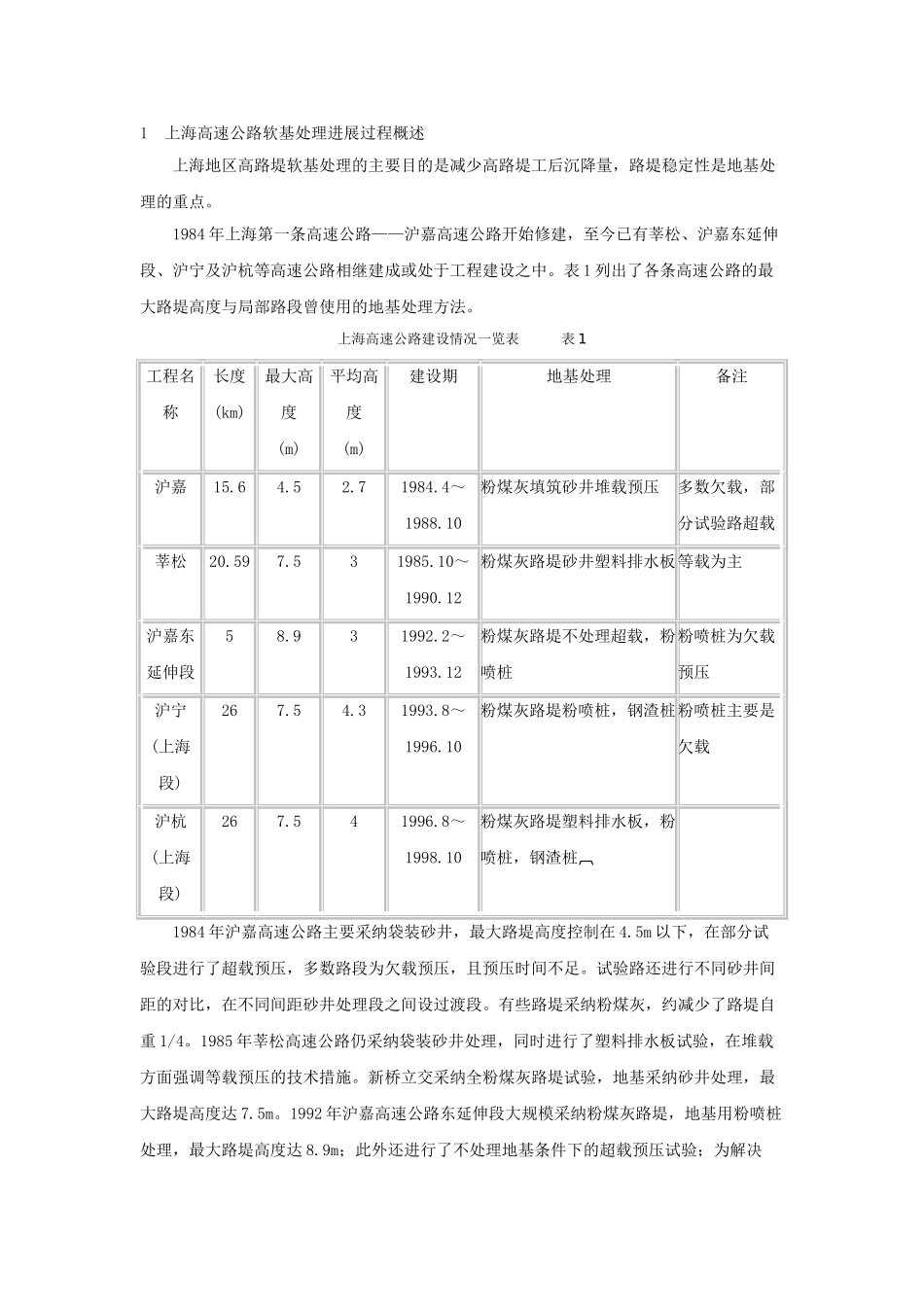 上海高速公路软基处理技术浅谈_第1页