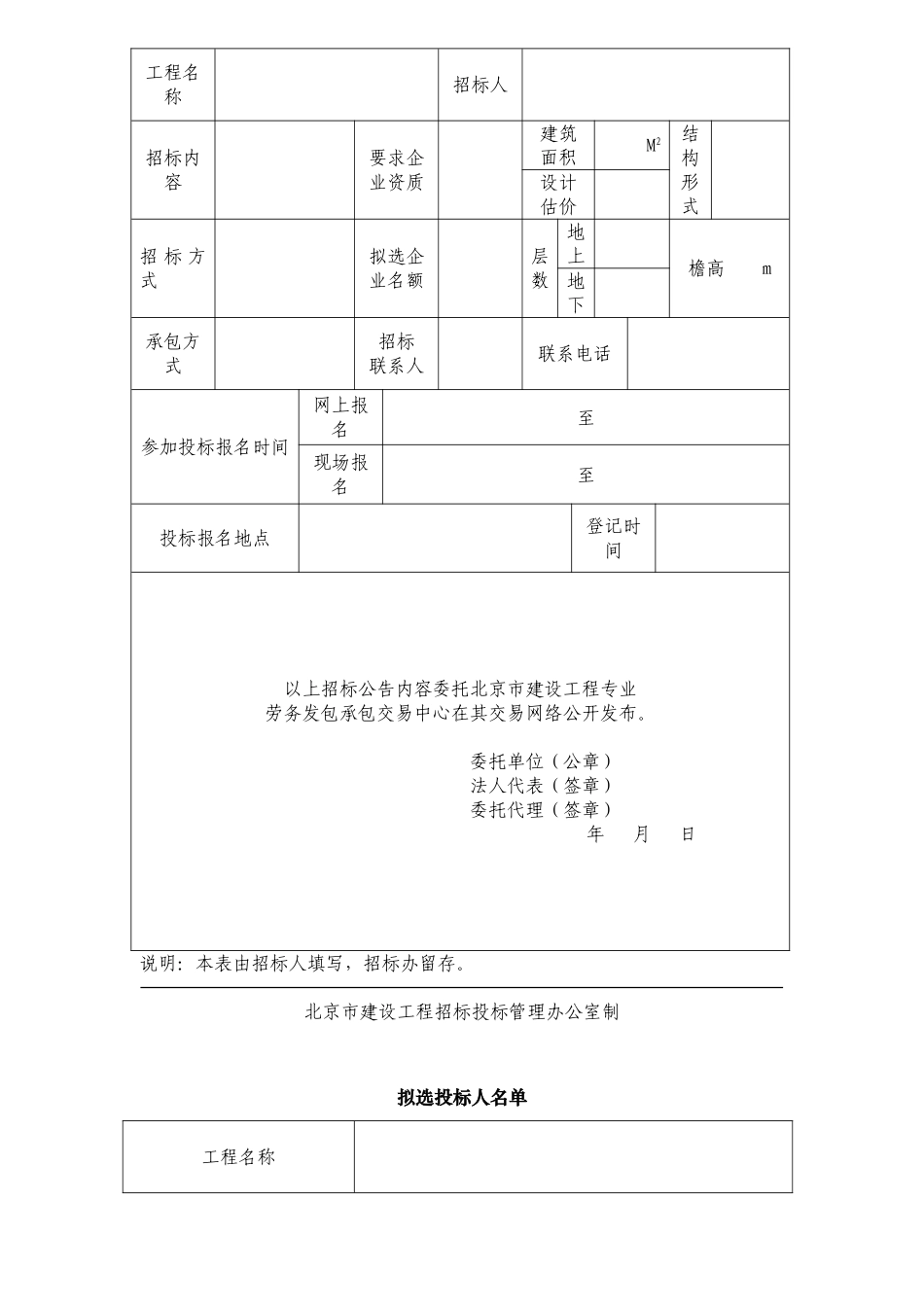 专业劳务分包工程招标方式抄报表_第2页