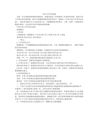 专项工作考评制度-