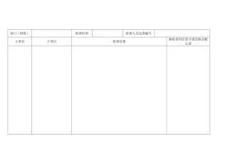 业务检查记录表·