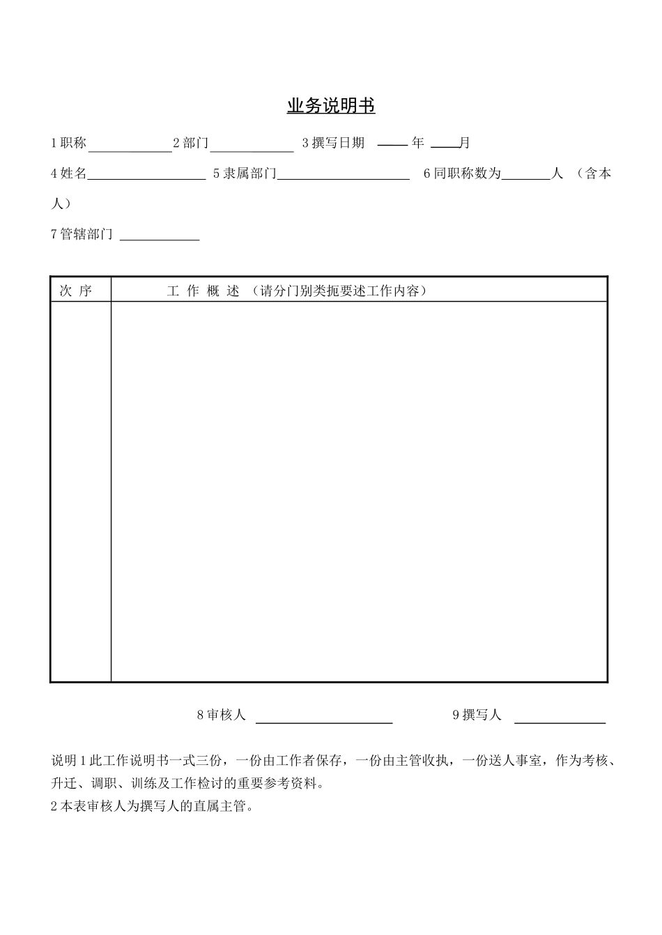 业务能力规定表及职务内容表_第2页