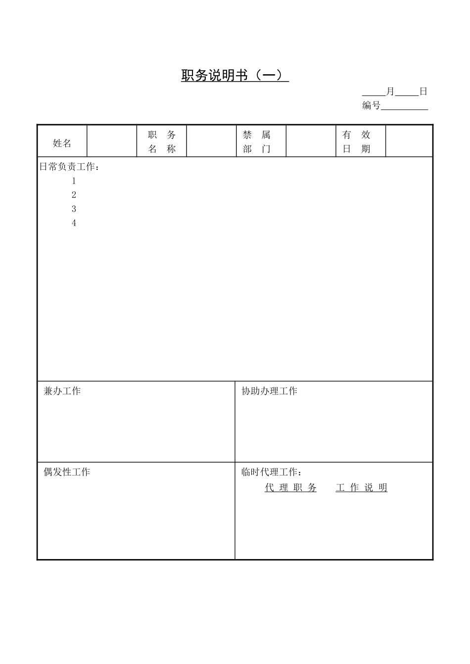 业务能力规定表及职务内容表_第3页
