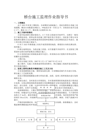 东北铁路某段监理作业指导书桥台施工14