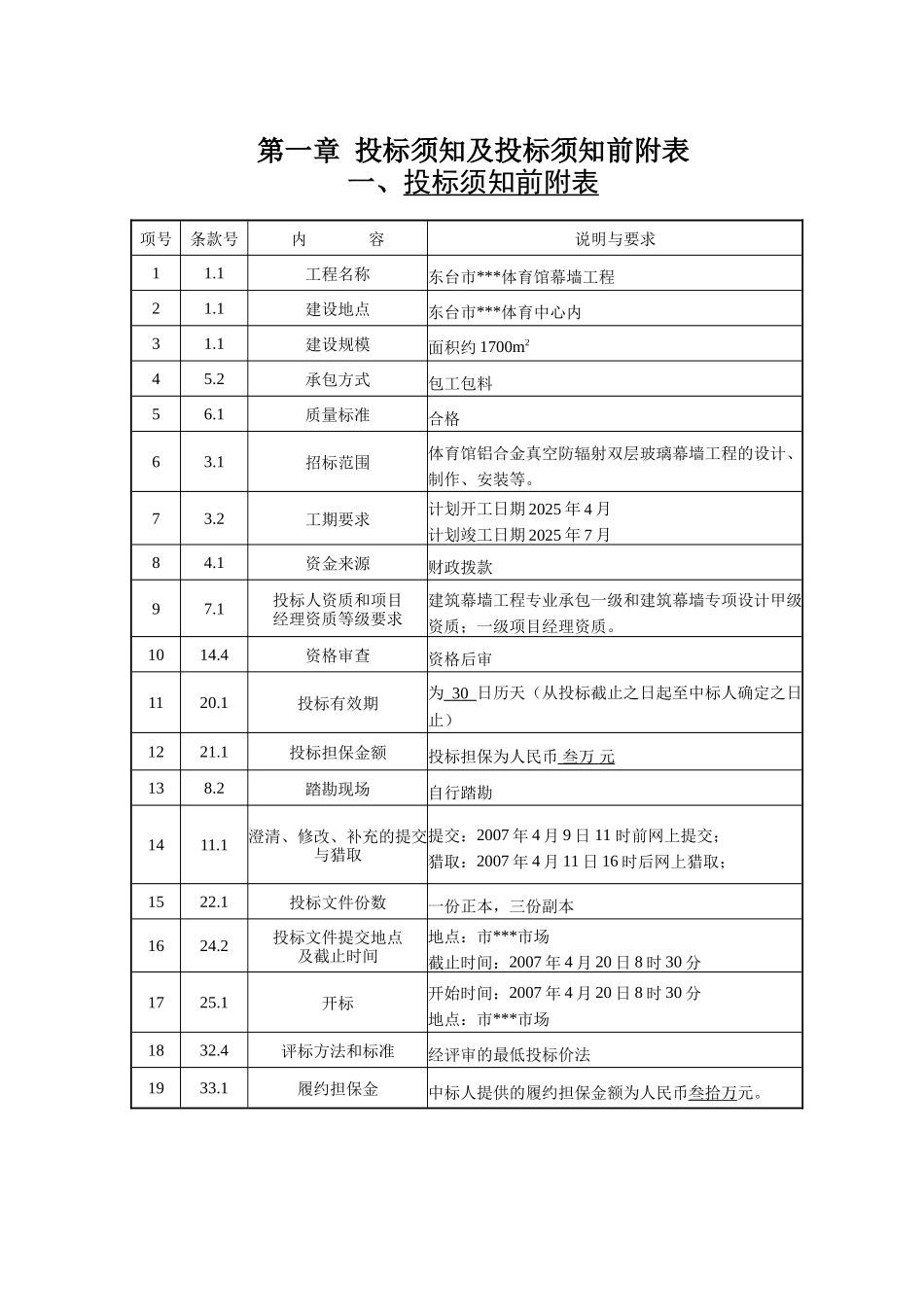 东台市某体育馆铝合金玻璃幕墙工程招标文件_第2页